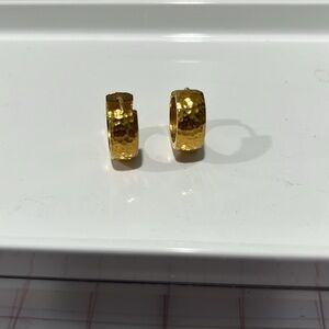 Gold filled chunky hope earrings